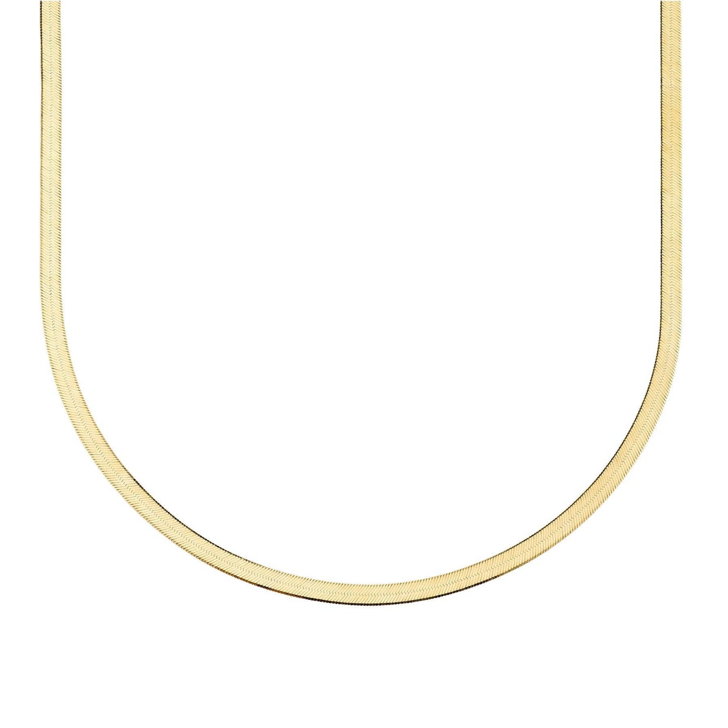 Isabella Herringbone Necklace - Gold