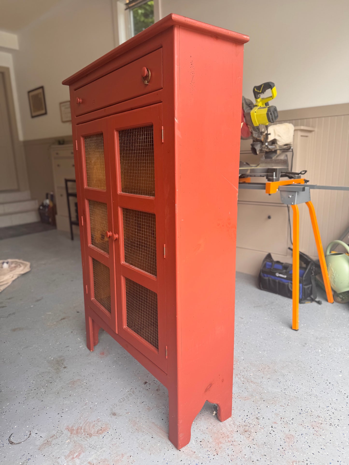 Vintage Habersham Plantation Painted Pie Safe