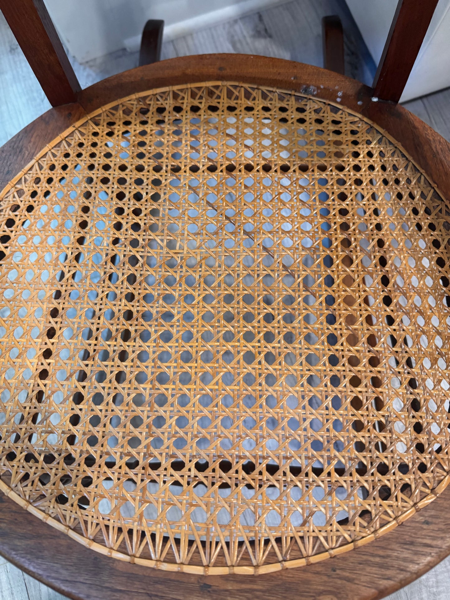 Antique Cane Victorian Lady Rocking Chair