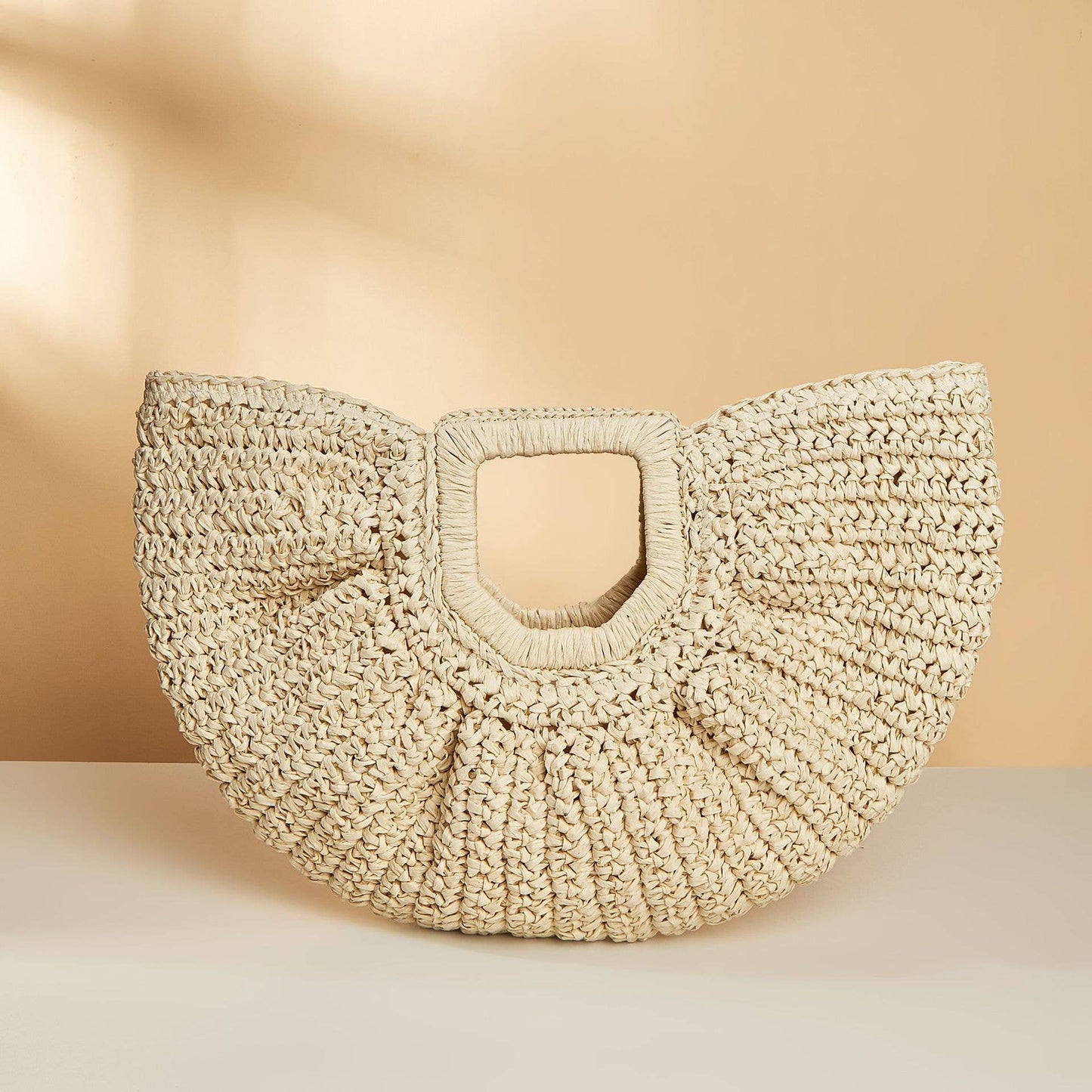 Straw Woven Beach Bag - Retro Casual Handbag