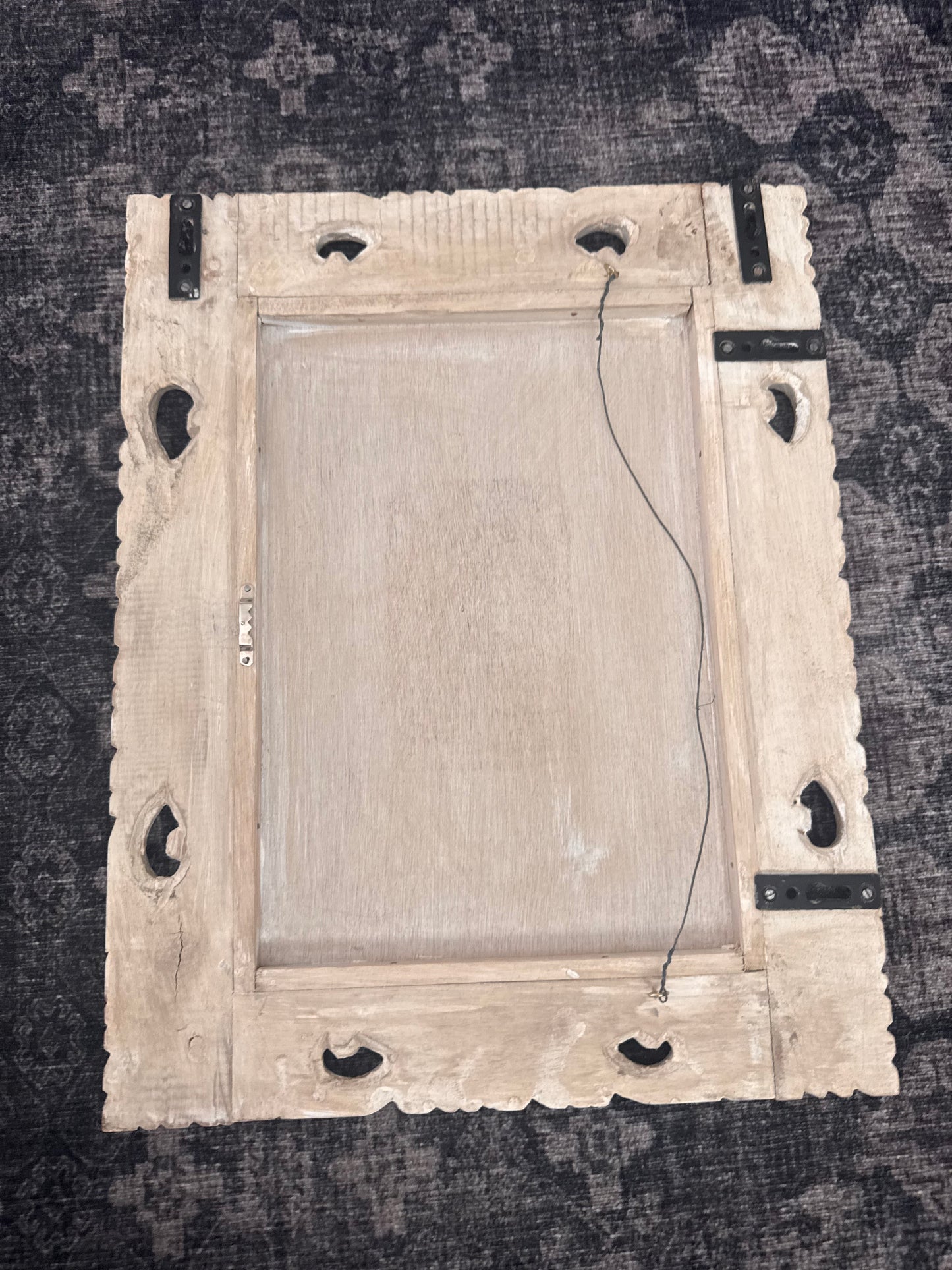 Vintage Wood Carved Mirror
