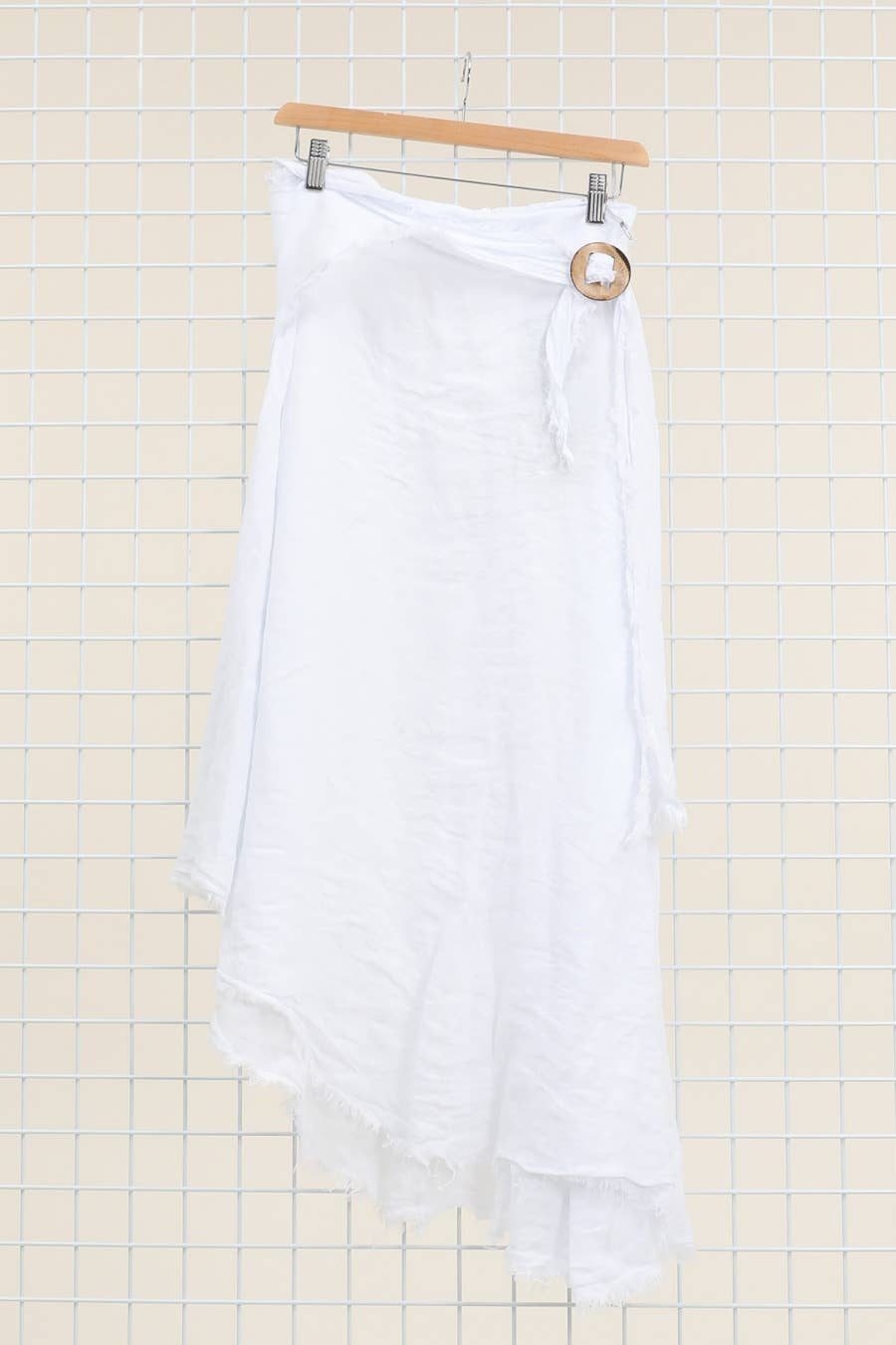 Boho Linen Skirt with Drawstring