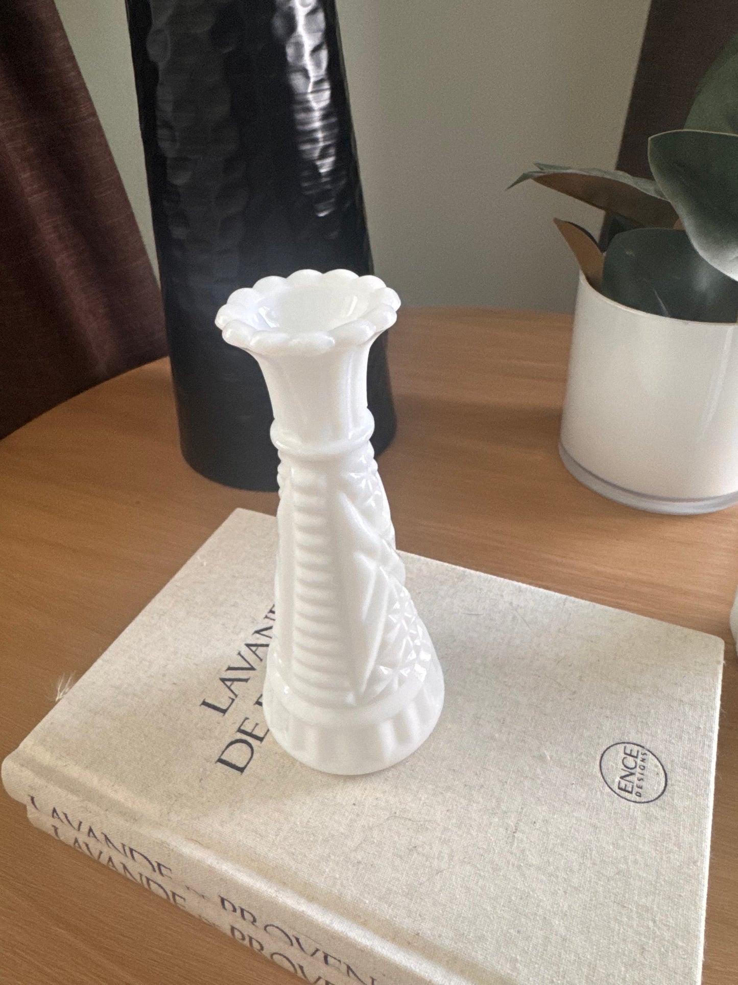 Vintage Milk Glass Bud Vase