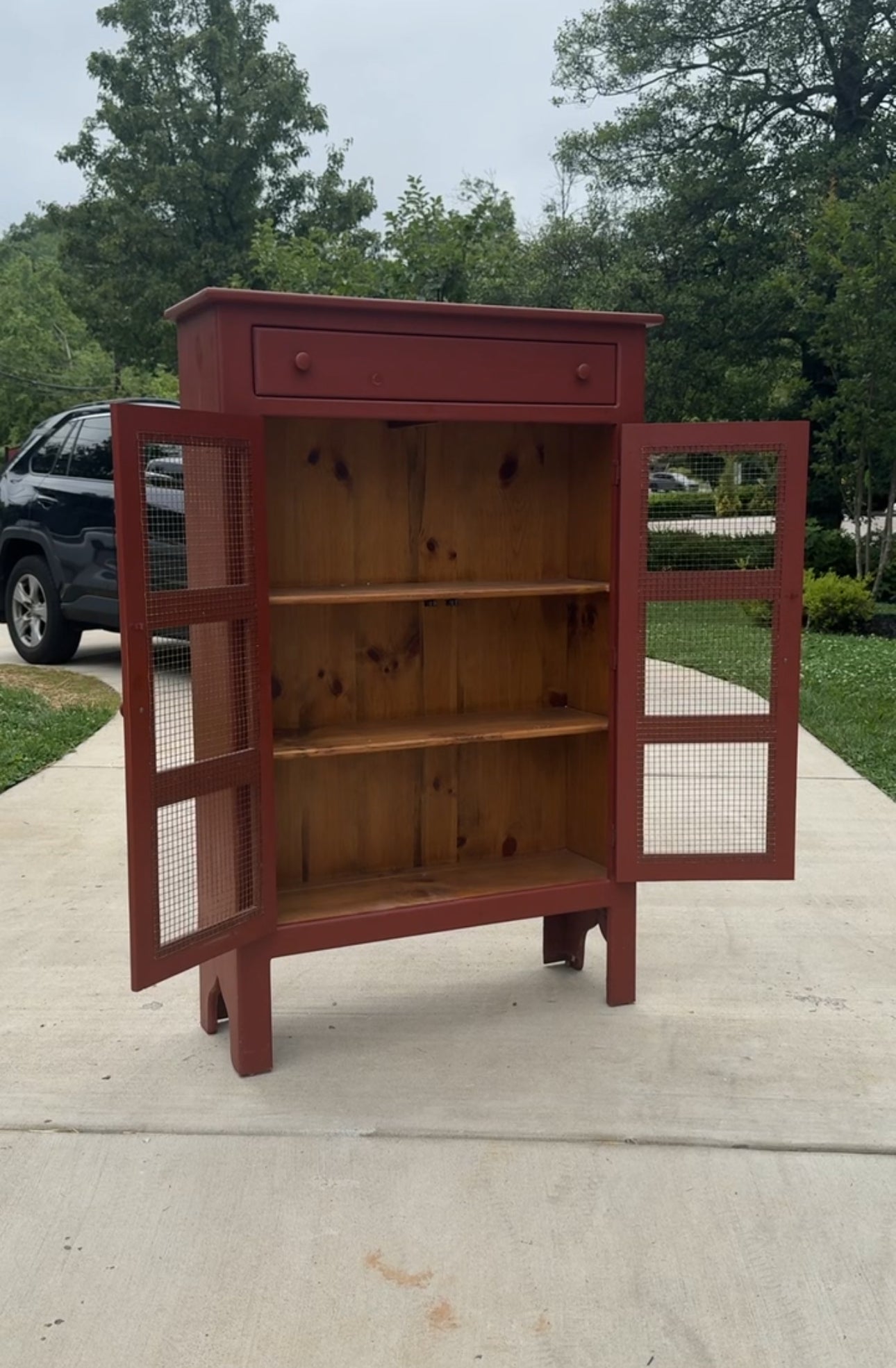 Vintage Habersham Plantation Painted Pie Safe
