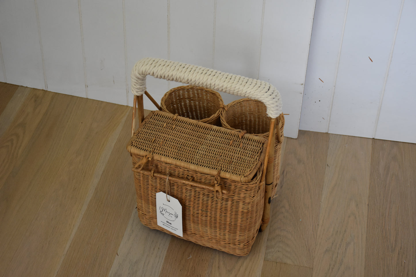 Vintage Picnic & Bottle Basket
