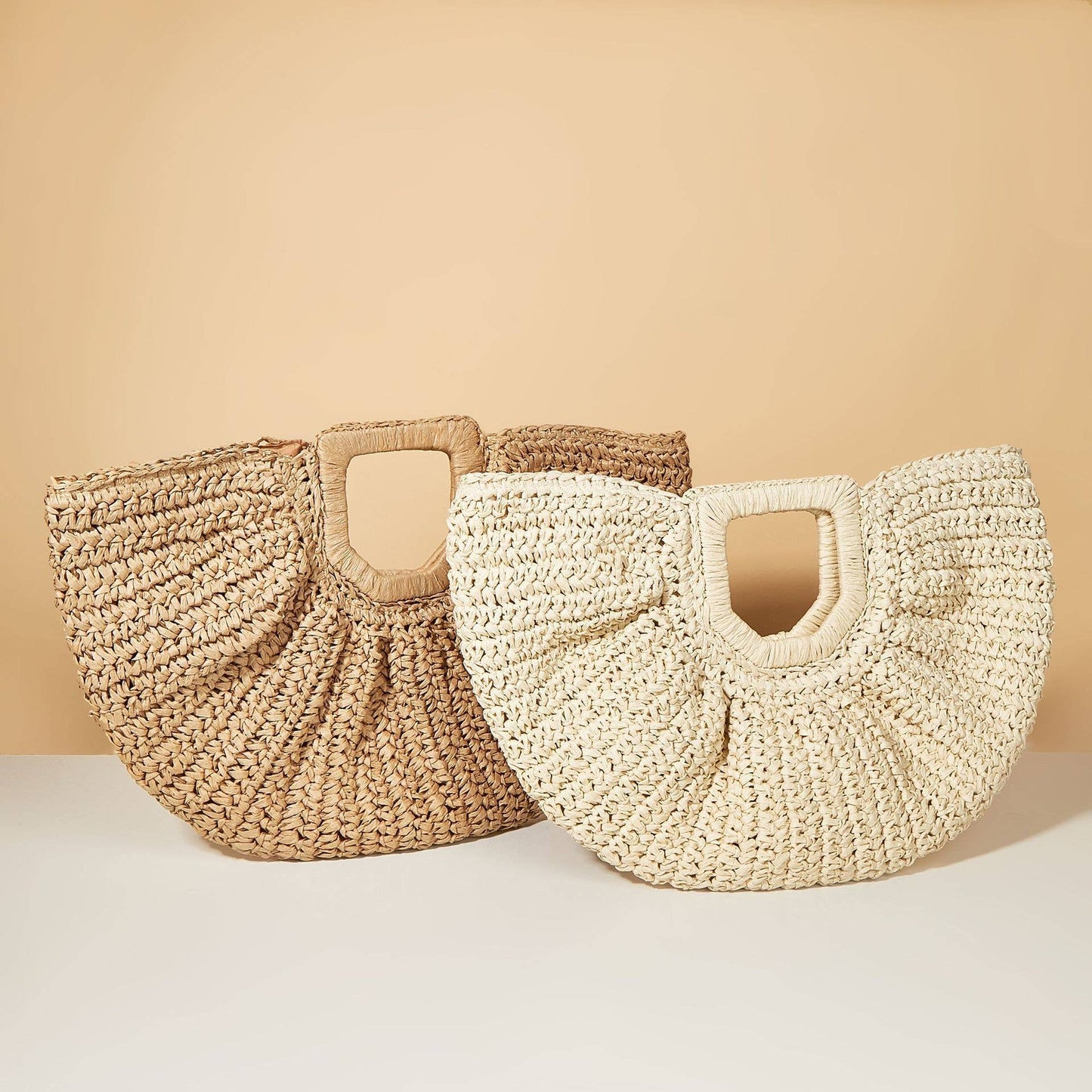 Straw Woven Beach Bag - Retro Casual Handbag