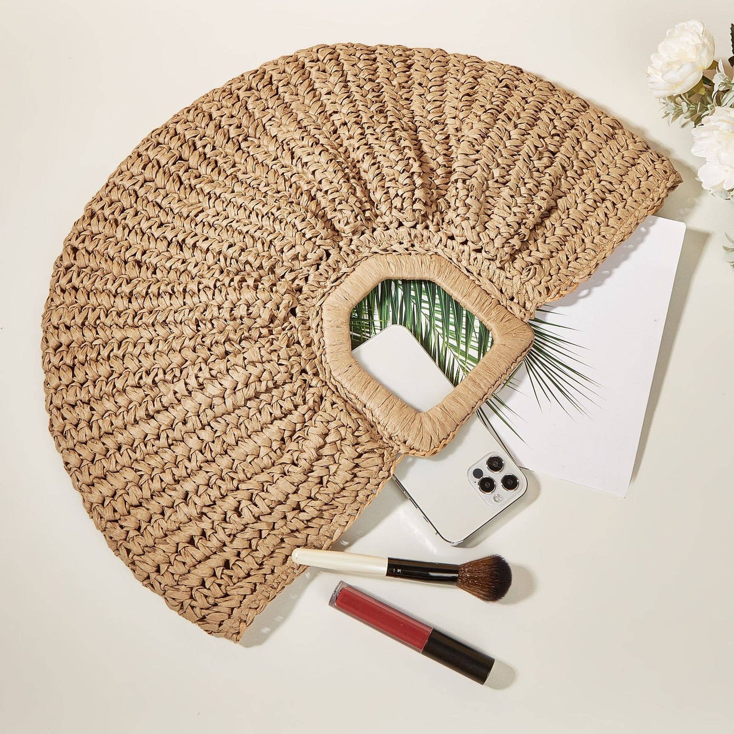 Straw Woven Beach Bag - Retro Casual Handbag