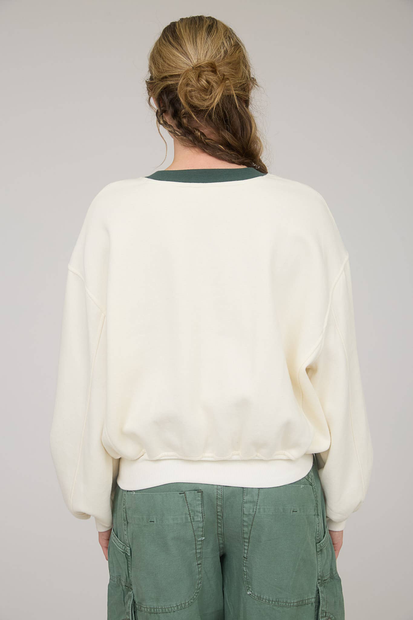 SANTA MONICA CROPPED CREW NECK KNIT TOP
