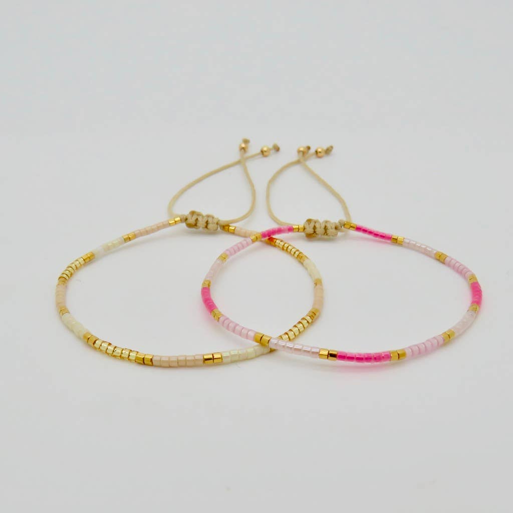 Dainty 3 Tone Bracelet - 24k Gold Plated