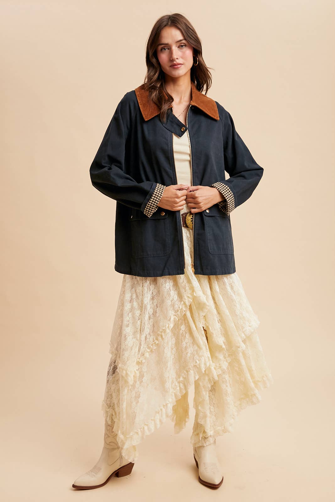 CORDUROY COLLARED COTTON CHORE JACKET