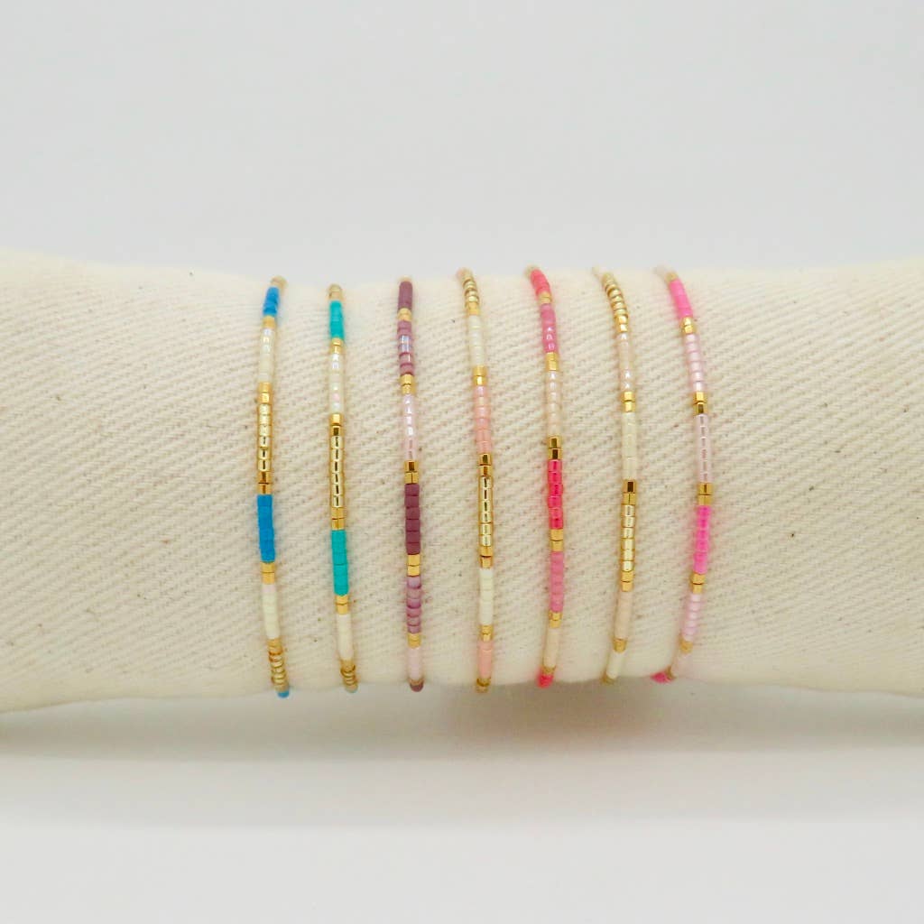 Dainty 3 Tone Bracelet - 24k Gold Plated