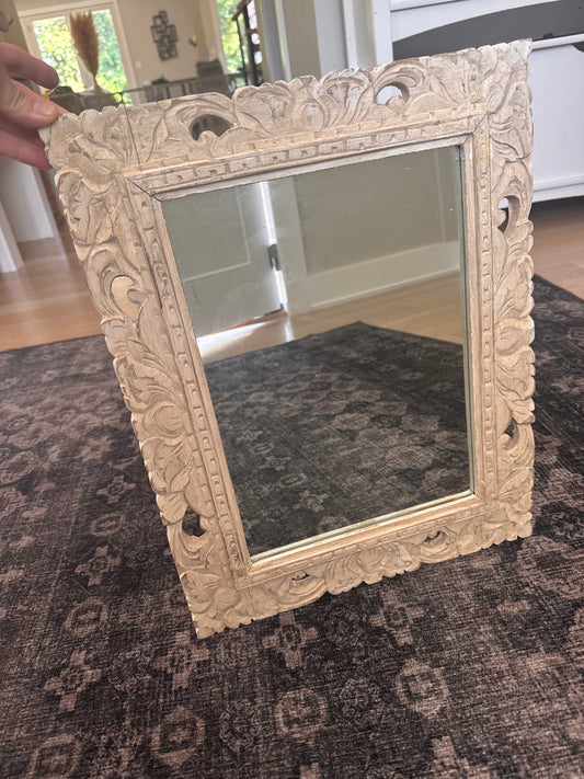 Vintage Wood Carved Mirror