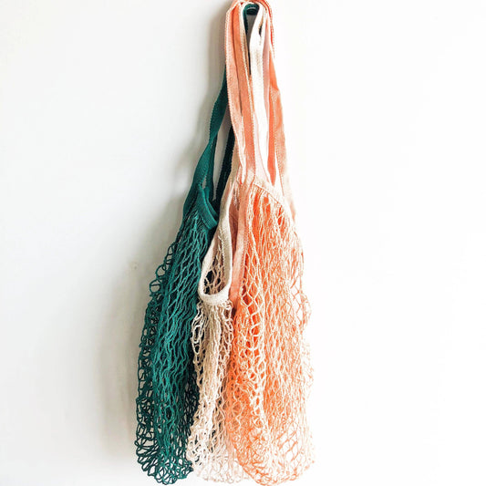 Parisian Cotton Mesh Bag (Long Handle)