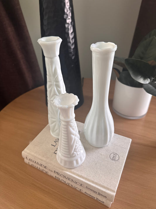 Vintage Milk Glass Bud Vase