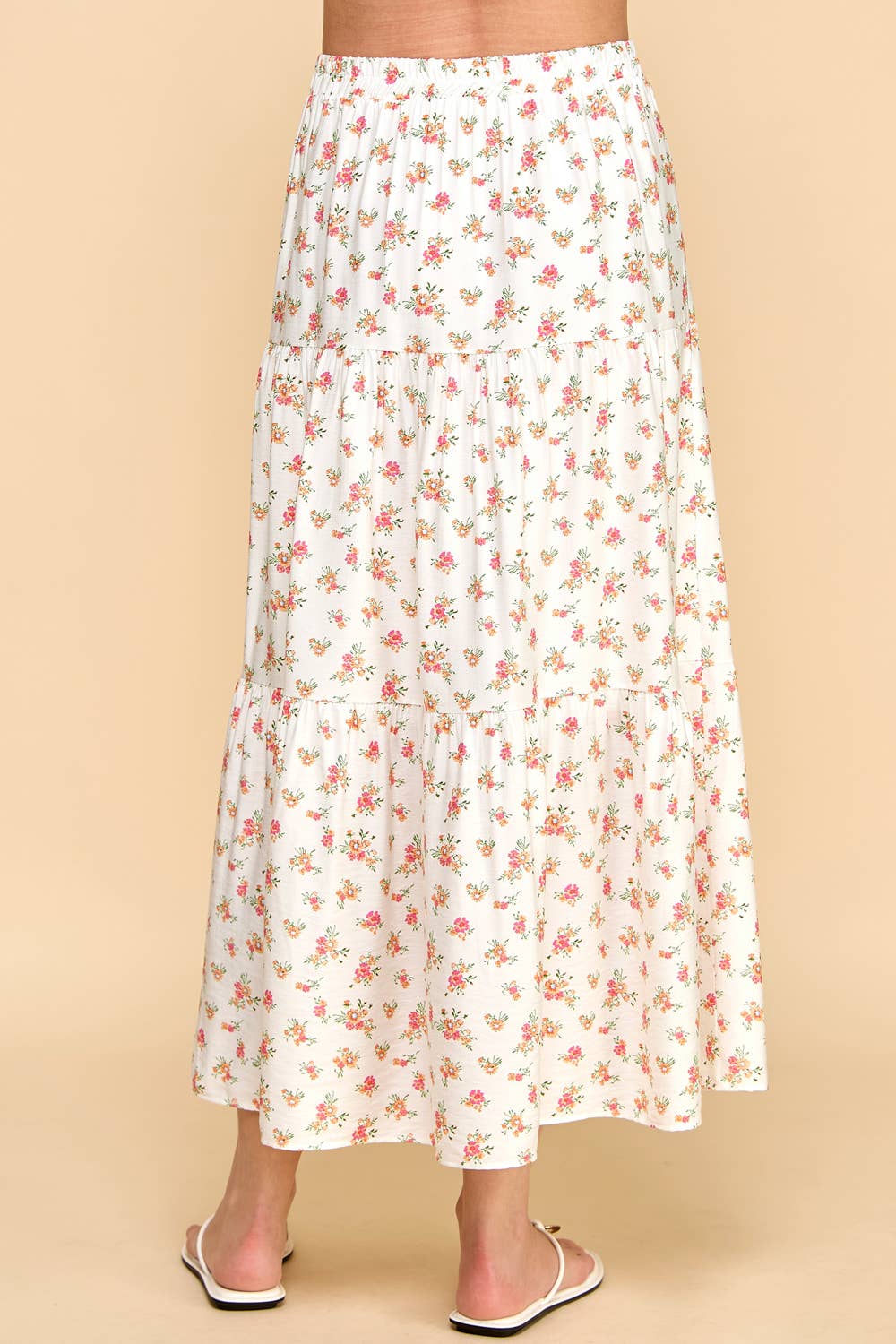 Three Layered Floral Printed Skirt