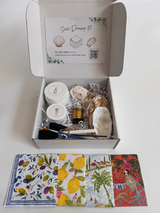 Oyster Shell Decoupage Kit - Mediterranean