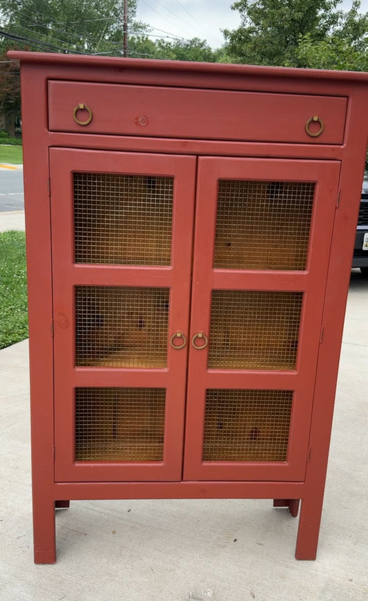 Vintage Habersham Plantation Painted Pie Safe