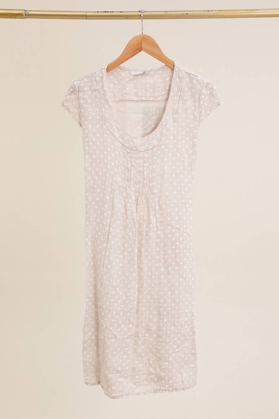 Polka Dot Patterned Linen Dress