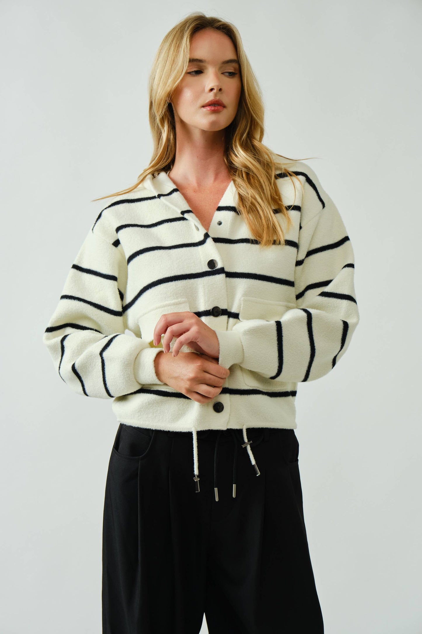 Cozy Soft Hooded Sweater Cardigan