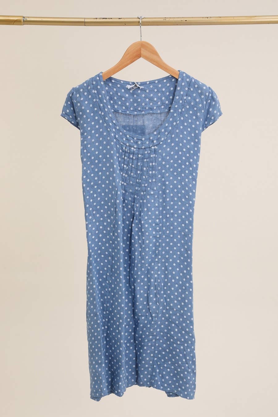Polka Dot Patterned Linen Dress