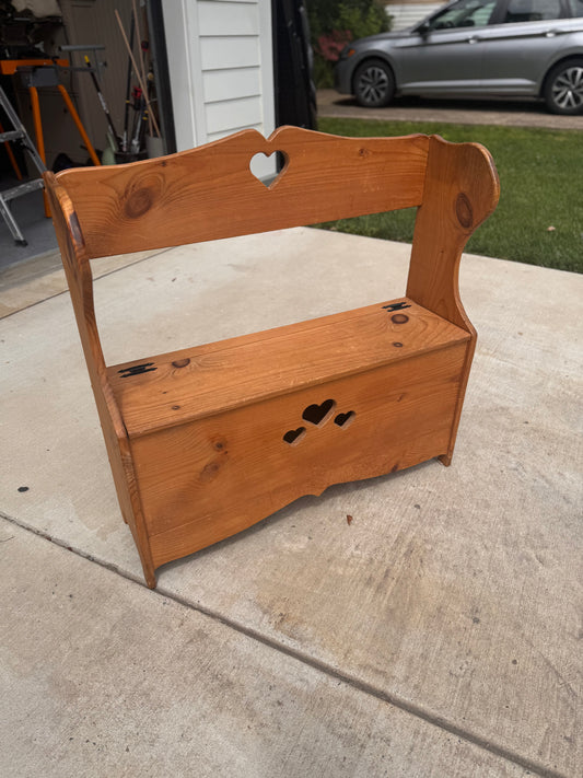 Vintage Storage Kids Bench