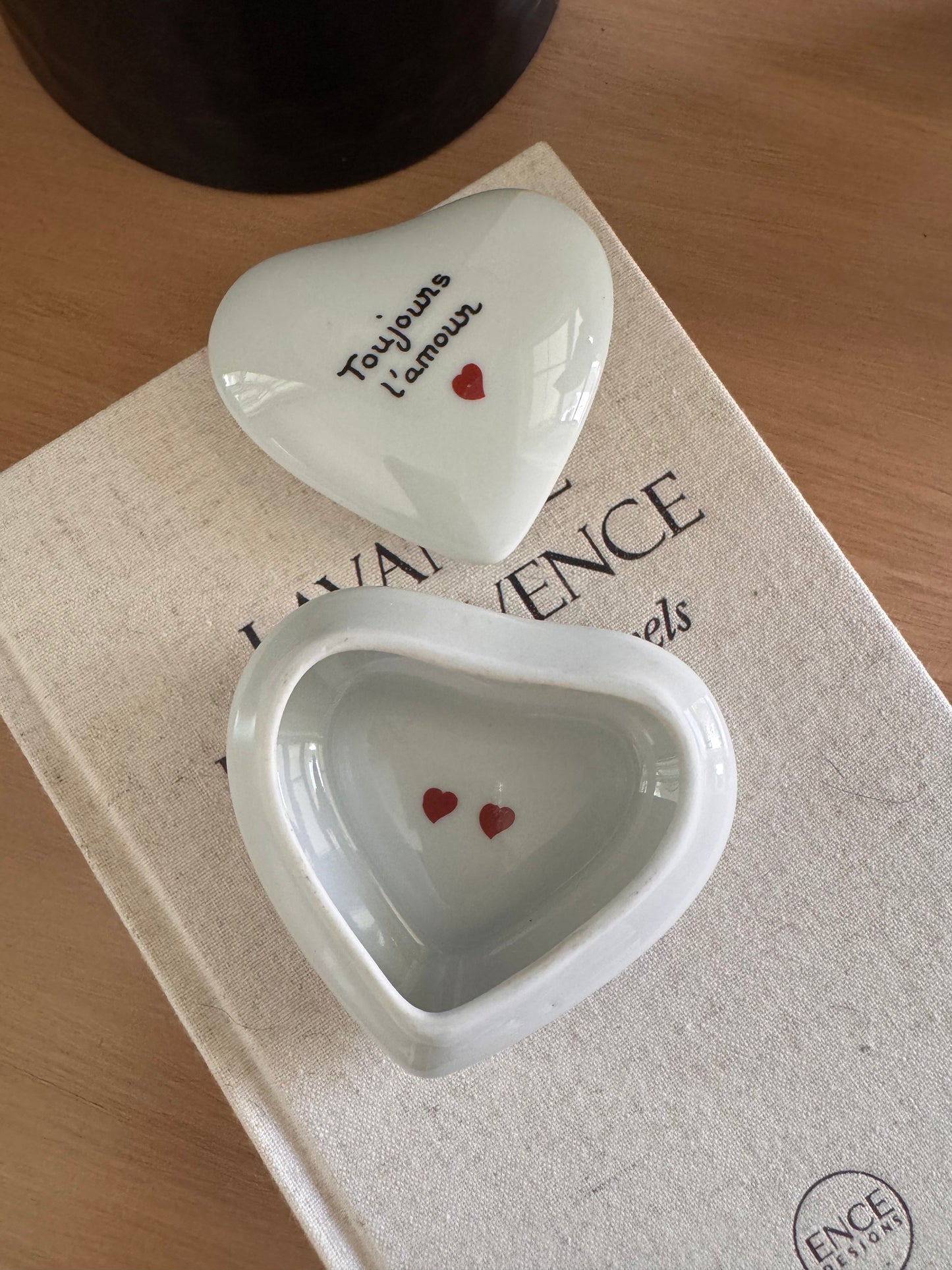 Vintage Rochard Toujours L'amour Trinket Box Heart