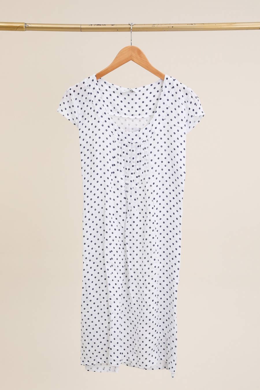 Polka Dot Patterned Linen Dress
