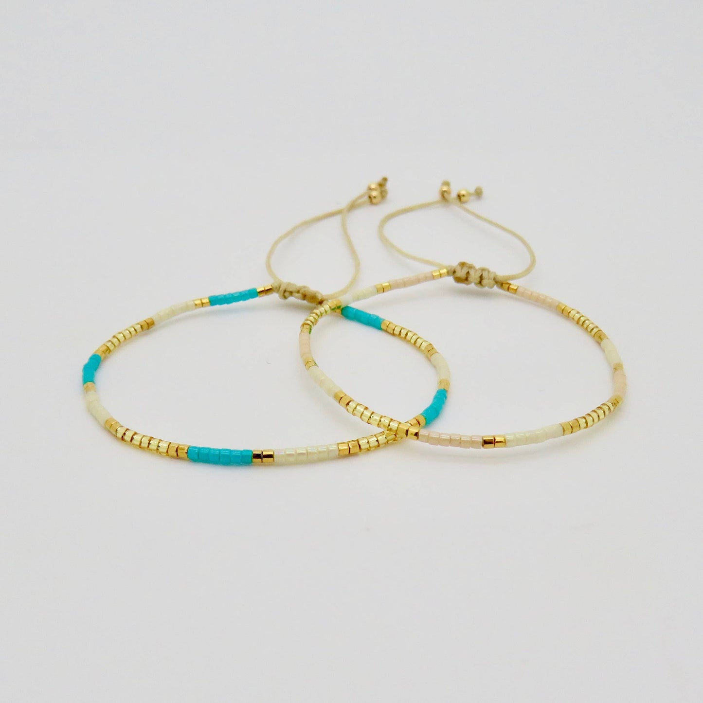 Dainty 3 Tone Bracelet - 24k Gold Plated