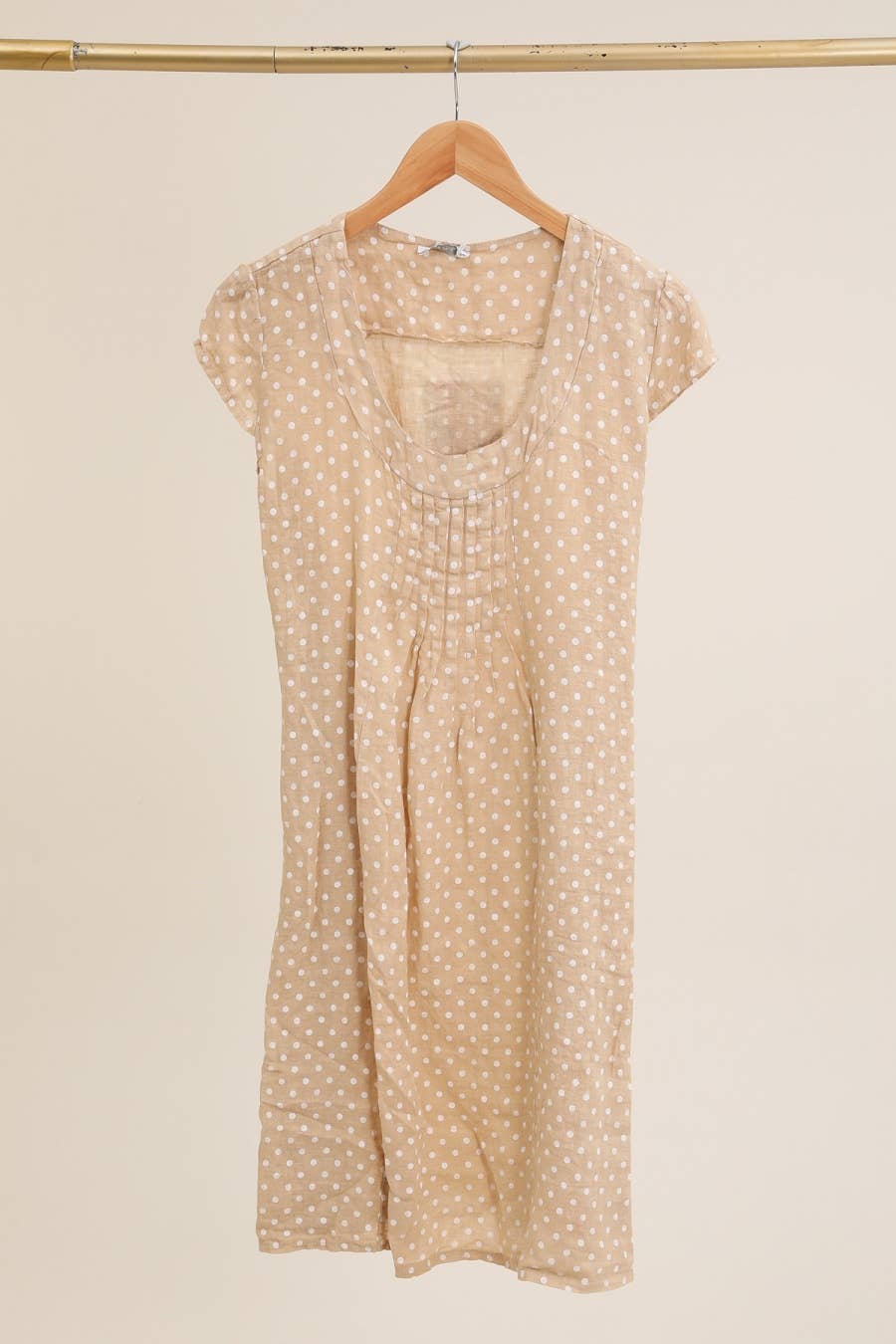 Polka Dot Patterned Linen Dress