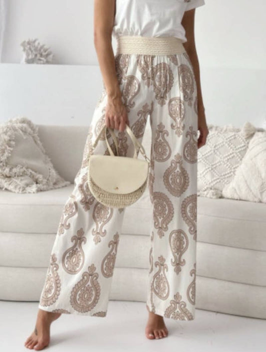 Wide Printed Pants