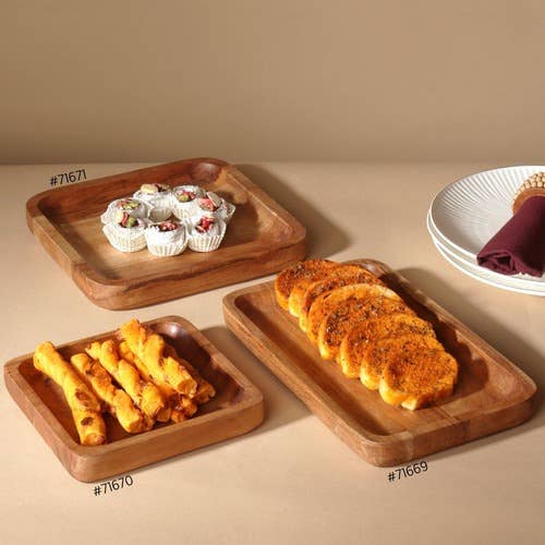 Rectangle Wood Server, 6