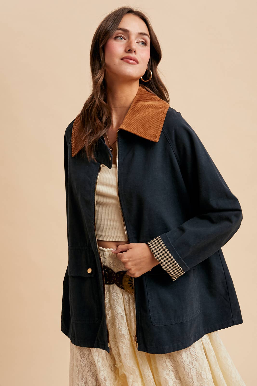 CORDUROY COLLARED COTTON CHORE JACKET