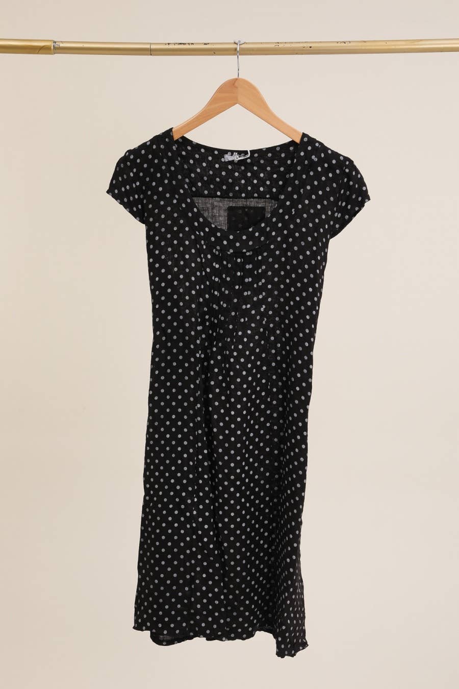Polka Dot Patterned Linen Dress