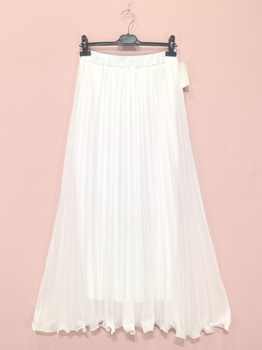 White Pleated Skirt